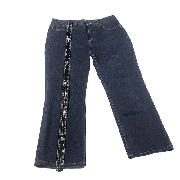 LRL Lauren Ralph Lauren Jeans Womens 12P Size 12 Petite Classic Straight Denim - Picture 6 of 12
